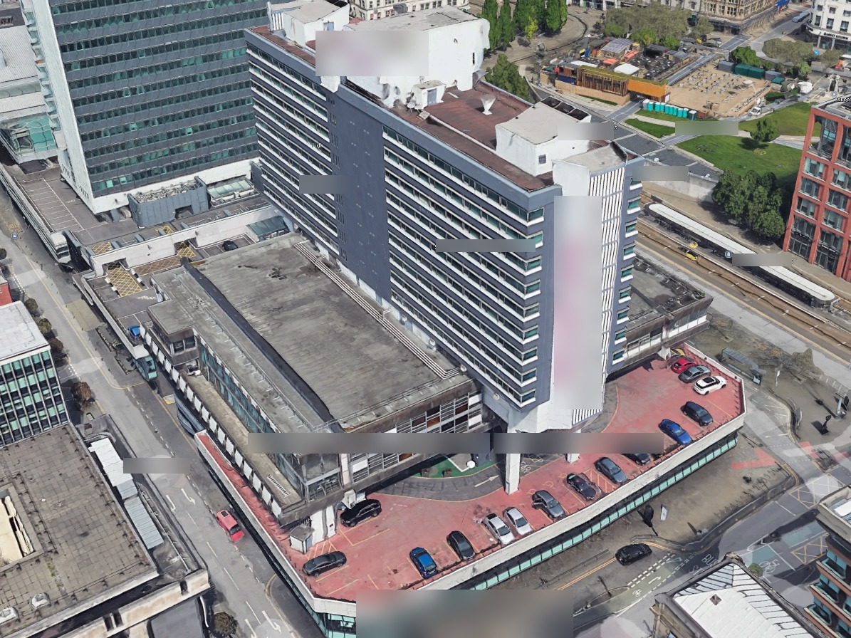 Site photograph of the city centre hotel