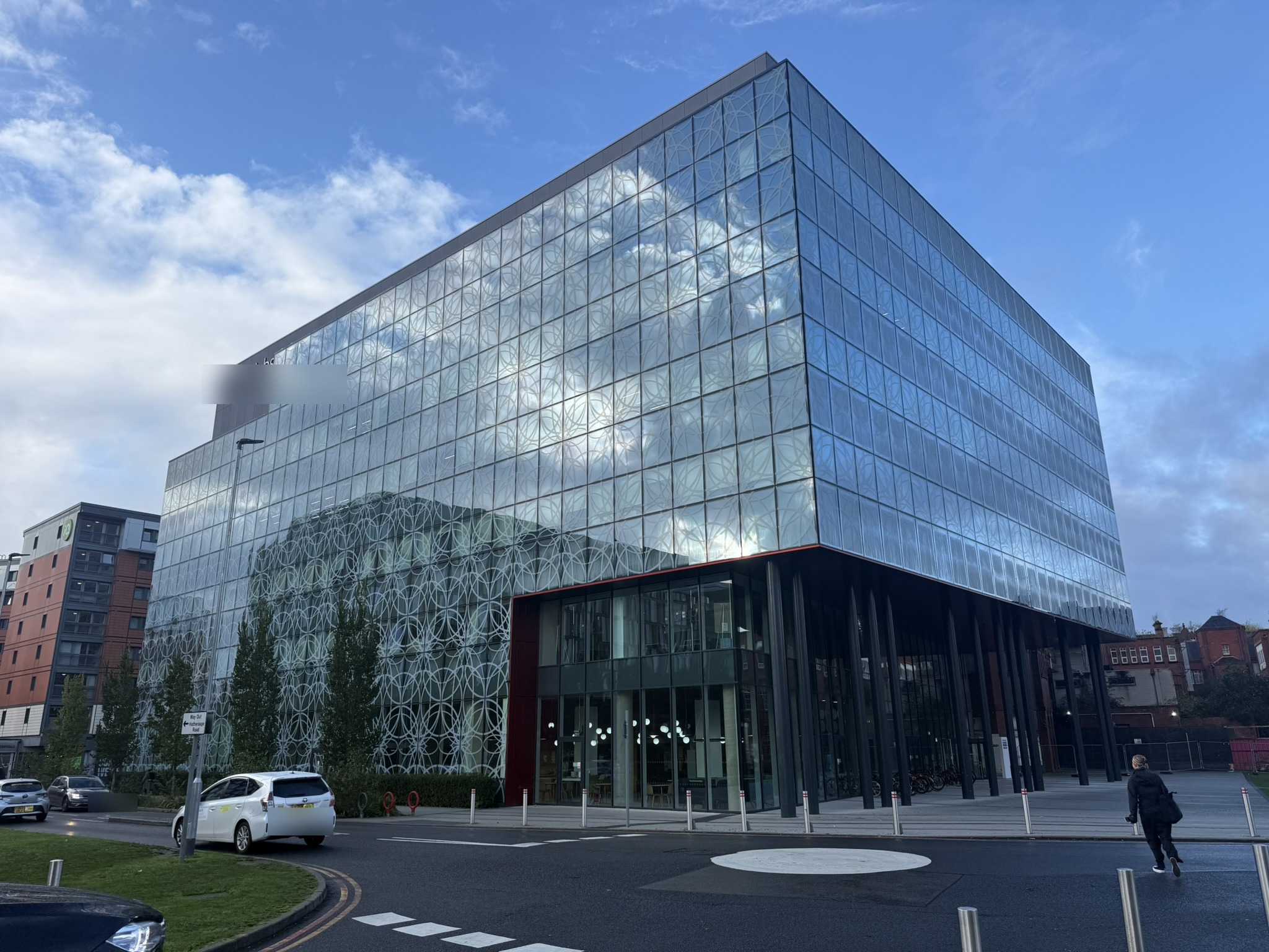 Exterior photograph of a life sciences building